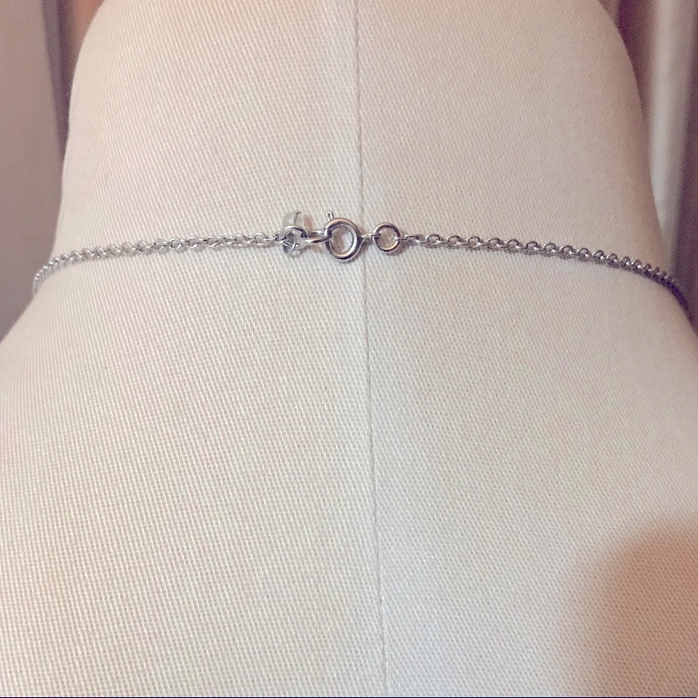 Marcasite vintage gray crystal studded choker necklace NEW - Picture 5 of 7